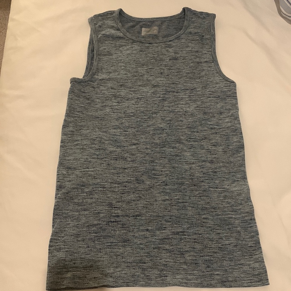 Athleta Work Out Tank Top - Muscle Tee, Blue Heathered